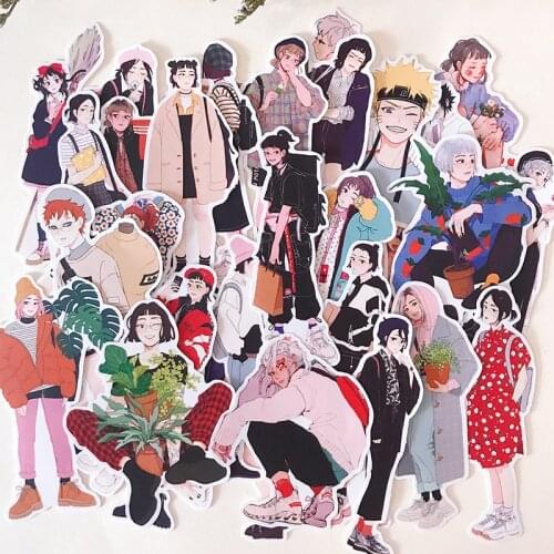 40pcs Anime girl boy Cartoon stickers/Scrapbooking Stickers /Decorative Sticker /DIY Craft Photo Albums