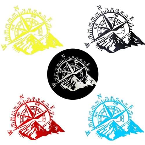 48*34cm Off-road Compass Car Sticker Rose Navigate Vinyl Sticker Decal Car Truck Auto Laptop Car Door and Hood