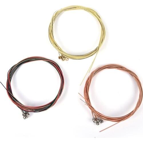 6Pcs/Set Good Quality Acoustic Guitar Strings Rainbow Colorful Guitar Strings E-A For Acoustic Folk Guitar Classic Guitar