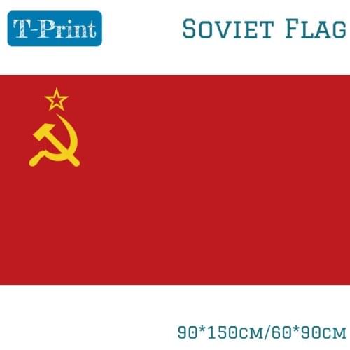 90*150cm/60*90cm 3*5ft Soviet Flag Decoration For Event Office Home decoration USSR CCCP Flags
