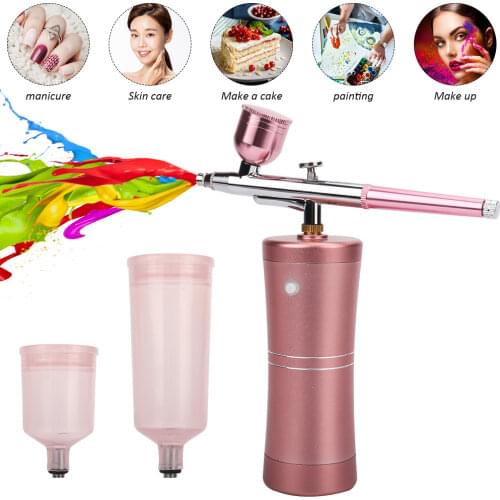 Facial Water Oxygen Injector Machine Airbrush Compressor Nano Fog Mist Sprayer Makeup Infusion Apparatus Cake Nail Art Spray Gun