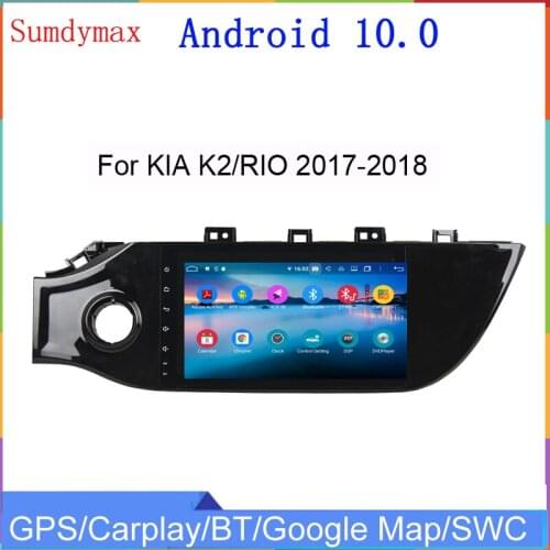 9inch android 10 car gps navigation player for kia K2 RIO 2017 2018 Europe car multimedia gps glonass 8core 4g 64g DSP radio