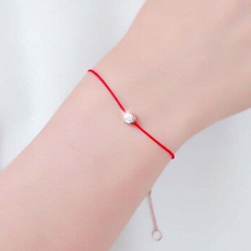 New Fashion Bracelet 2021 Red Rope Bracelets for Women Inlaid Zircon Bracelets Jewelry Accesorios Wholesale Pulseras
