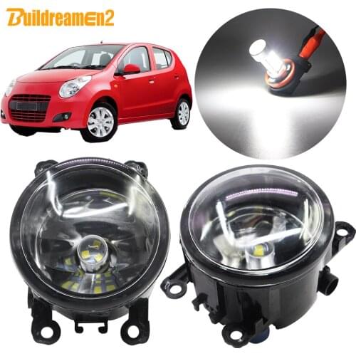 Buildreamen2 For Suzuki Alto V GF Hatchback Car H11 Front Fog Light Lampshade + Lamp DRL 12V 2009 2010 2011 2012 2013 2014 2015