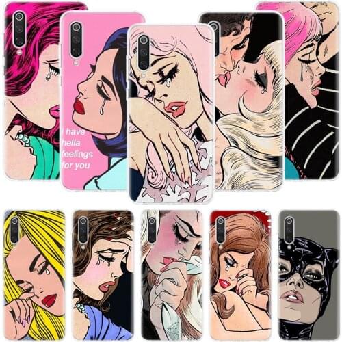 Crying Girl Sad Face Phone Case For Xiaomi Redmi Note 10 9 8 Pro 9S 8 8T 7 6 5 6A 7A 8A 9A 9C 4X S2 K20 K30 Art Cover Coque