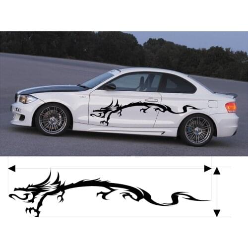 For 2Pcs VINYL GRAPHICS DECAL KITS DRAGON CAR TRUCK CUSTOM SIZE COLOR VARIATION F1-59 Car styling