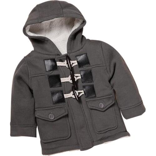 Baby Boys Kids Cotton Zipper Hooded Jacket Outerwear Duffle Winter Warm Coat Outerwear Duffle Winter Warm Coat