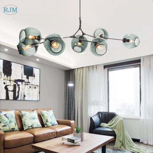 Nordic Chandelier Lighting Creative Personality lustre Air Molecule Modern Hang Lamp for Living Room Bedroom Lampadari Decor