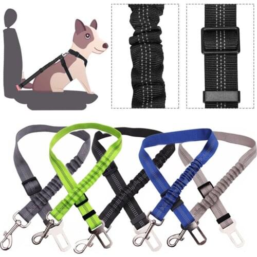 Nylon Dog Car Seat Belt Dog Leash Traction Belts Reflective Safety Traction Rope Collar for Small Medium Large Pet Supplies