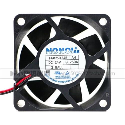 New original F6025X24B AH DC24V 0.25A ball cooling fan 6CM inverter fan