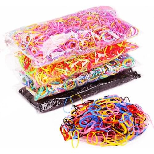 About 1000pcs/pack Ponytail Holder Elastic Hair Band Tpu Hair Holder Rubber Hair Disposable Hair Accessories