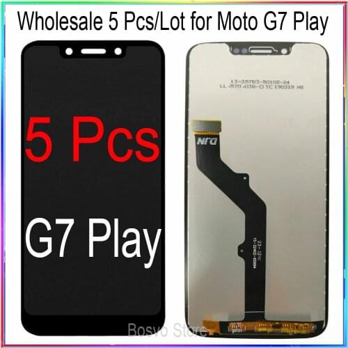 WholeSale 5 Pcs/lot for Moto G7 Play LCD Screen Display with Touch Digitizer Assembly XT1952