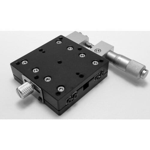 X Axis 50x50mm Platform Manual Linear Stages Bearing Tuning Sliding Table X50-L/X50-C/X50-R Cross Rail