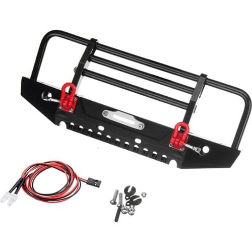 ​ Front Bumper w/ Tow Hook Metal for 1/10 TRAXXAS TRX-4 SCX10 90046 Upgrade Parts
