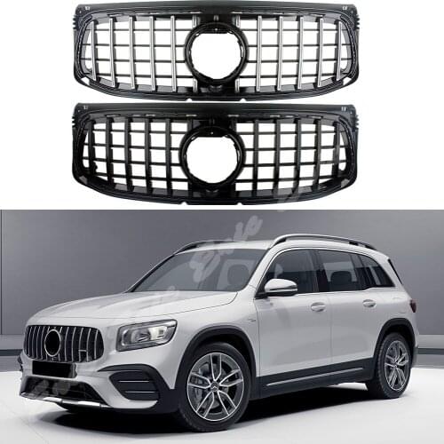 Car Front Racing Facelift Grille Upper Bumer Grill For Mercedes-Benz X247 GLB-Class 2020 2021 GTR Deluxe