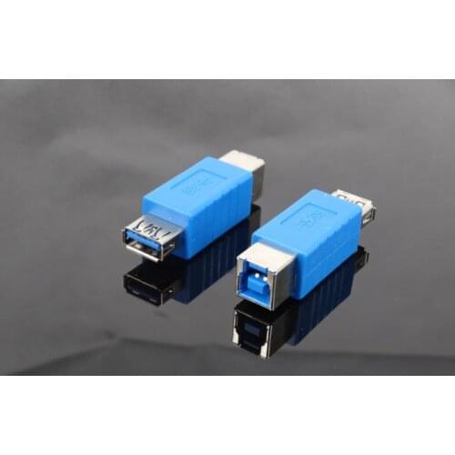 10pcs/lot Premium USB 3.0 A Female to Printer B Female coupler adapter converters USB3.0 AF to BF Connector