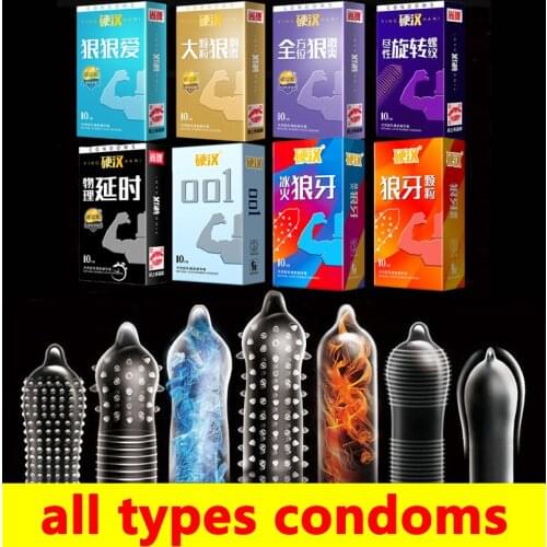 Wholesale Different Types of Condoms Ultra Thin 001 Delayed Ejaculation Natural Latex Condom For Men Penis Sleeve Sex Product