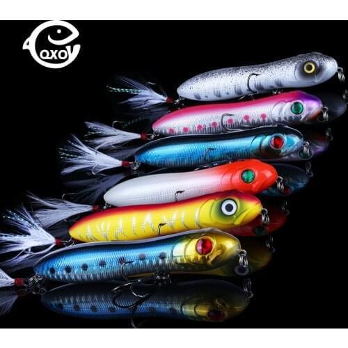 Qxo Lure Wobbler Popper Bait Winter Ring Fishing Octopus Minnow Whopper Plopper Vobler Wobbler For Trolling Surface Wobler