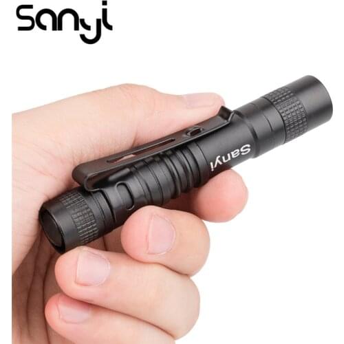 SANYI Waterproof Mini Pocket Penlight XPE-R3 LED Flashlight Torch working inspection Light 1 Switch Mode Outdoor Camping Light