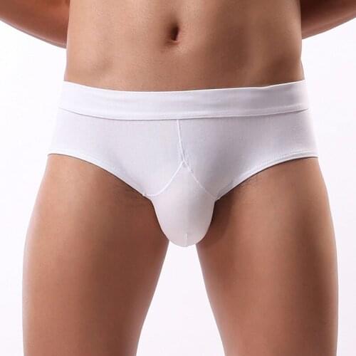 Sexy Men Underwear Cotton Briefs Shorts Man Mid-waist U Convex Pouch Underpants Cueca calzoncillos ropa interior hombre S-XL