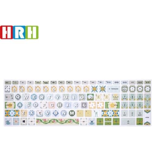 HRH Painted English Silicone Laptop Keyboard Cover Skin For HP 15-bs145tu 15.6-inch Laptop