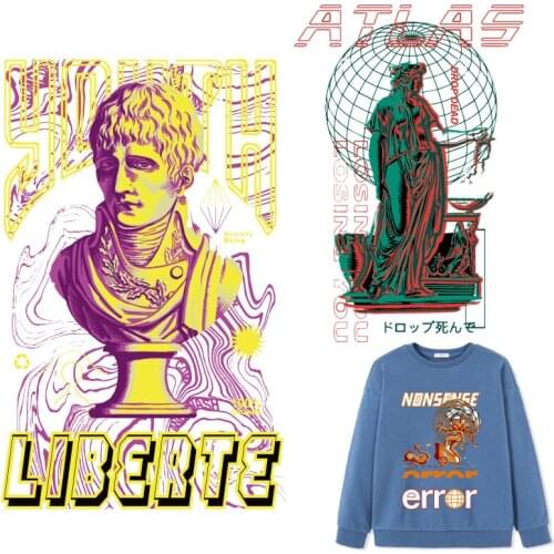 Fashion Patches Letters Thermal Stickers on Clothes Fabric Iron-on Transfers for Clothing Thermoadhesive Patch Diy Applique