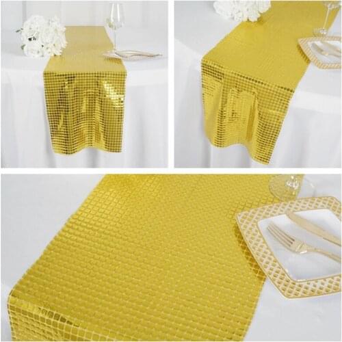 Gold Silver Sequin Table Runner for Party Table Cloth Weddings Decoration Table Runners