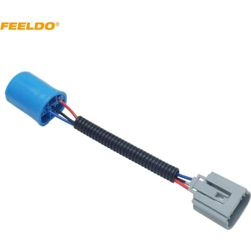 FEELDO Car LED HID Headlight Ceramic Socket Plug Wiring Harness Connector 9004/9007 To H13 Bulb Socket Wiring Adapter Holder