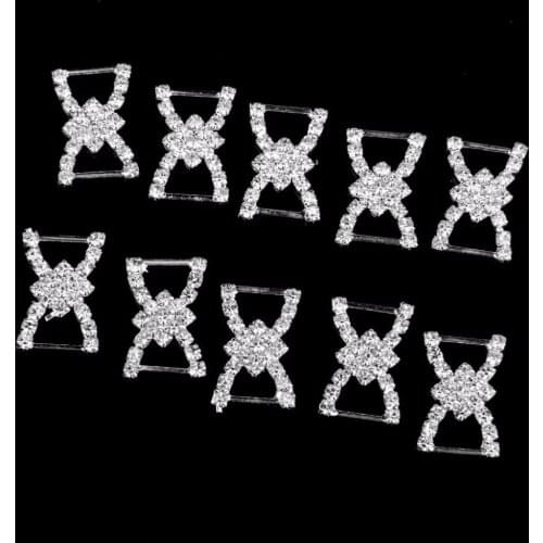 2018 Hot Sale 10pcs Advanced Imported Rhinestone Buckle, Diamante Square Shape Buckle Size 24mm X 16mm Diy Supply Free Shipping