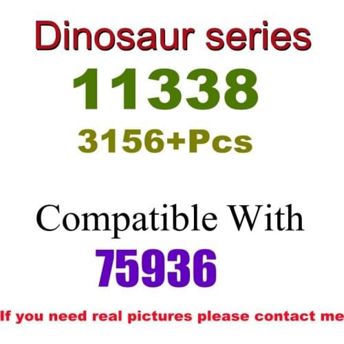 3156Pcs 11338 Building Block Toy Dinosaur Series 75936 Assembled Building Block Childrens Toy Gifts