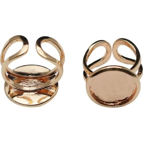 Beadsnice ID23962smt17 Brass Cabochon Ring Base Cabochon Setting Jewellery Base Ring Jewerly Finding