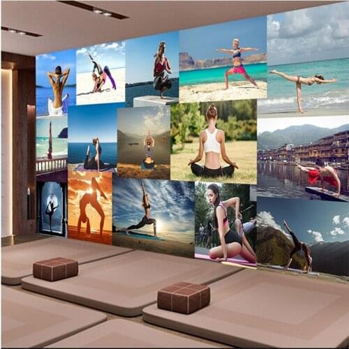 Beibehang Custom Fresco wallpaper of any size Vintage gym outdoor Yoga Sport nostalgic image wall background wall wallpaper