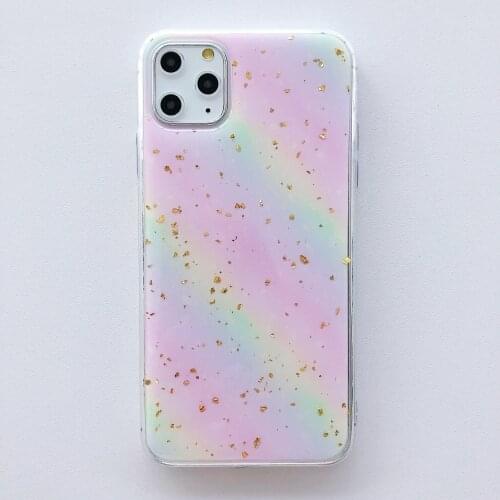 Sparkling Rainbow Case for iPhone 12 Pro Max Back Phone Cover for 12 Mini 11 Pro Max X XS XR 8 7 Plus SE 2020 Capa