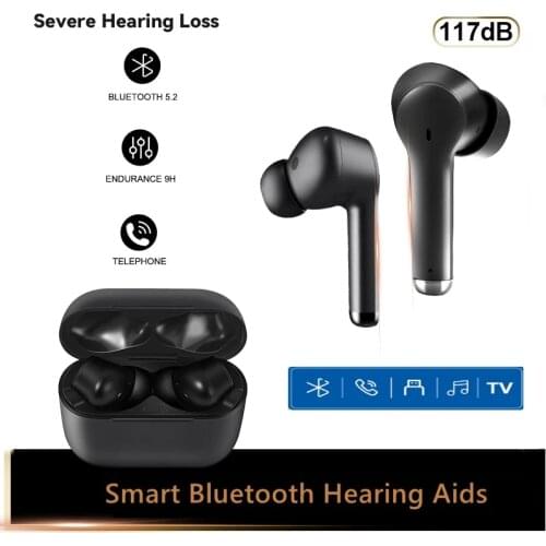 Bluetooth Hearing Aids One Pair Rechargeable Portable Multifunction Sound Amplifier For Deafness Elderly Wireless Ear Aid Device
