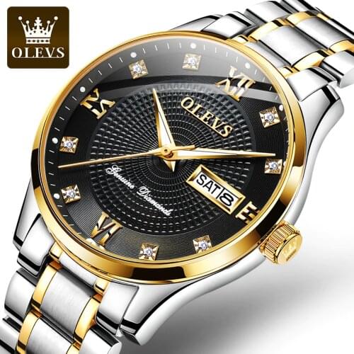 Relogio Masculino OLEVS Brand Luxury Automatic Watch Men Stainless Steel Business Calendar Mechanical Wrist Watches Clock Man