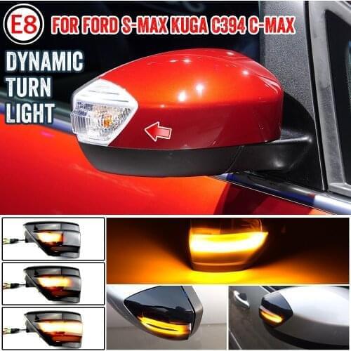 For Ford S-Max 2007-2014 Kuga C394 08-2012 C-MAX Car Accessories LED Dynamic Turn Signal Side Wing Mirror Indicator Light Lamp