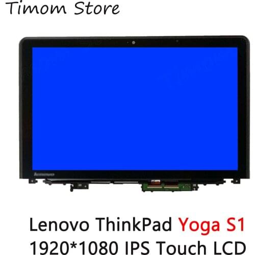 For YOGA S1 00UP940 SU8E-12H02AU-01X LCD TOUCH ASSEMBLIE + BEZEL TPS GNZ 12.5" FHD 1920*1080 IPS LGD LP125WF2-SPB2 30pins Screen