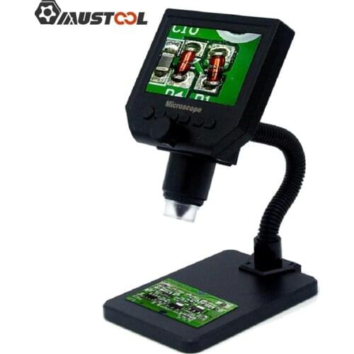 MUSTOOL G600 600X Electronic Digital Microscope Video Microscope 4.3 inch HD LCD Display Continuous Amplification Magnifier Tool