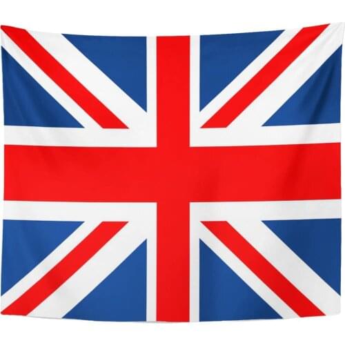 Blue Union Flag of The United Kingdom Area Britain Tapestry Home Decor Wall Hanging for Living Room Bedroom Dorm 50x60 inches