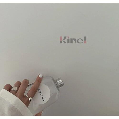 Kinel Authentic 925 Sterling Silver Ring Geometric Adjustable Finger Rings for Women Wedding Engagement Jewelry