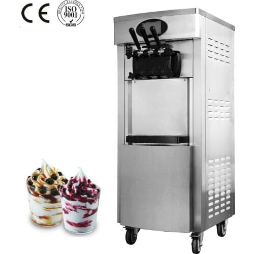 Commercial soft ice cream machine with LCD display vertical stainless steel ice cream machine vending machine