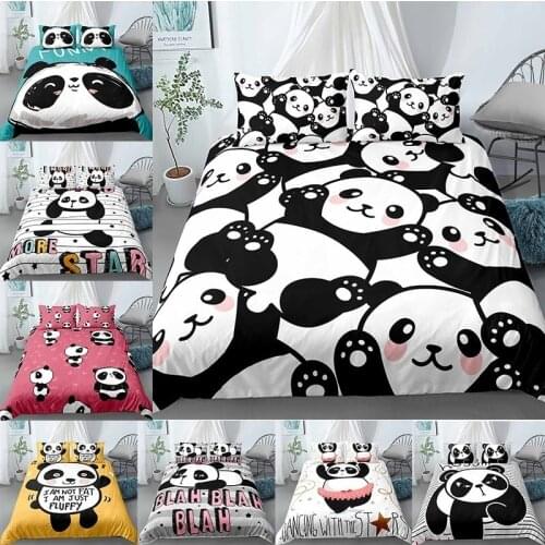 Panda 3D Comfort Covers Bedding Sets Quilt Duvet Cover Pillowcase Home Textiles Bedroom Bed Set