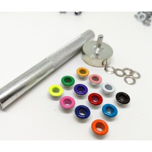 1000pcs Mixed Colors 6mmHole Metal Eyelets For DIY Leathercraft Scrapbooking Shoes Belt Cap Bag Tags Clothes Accessories Fashion