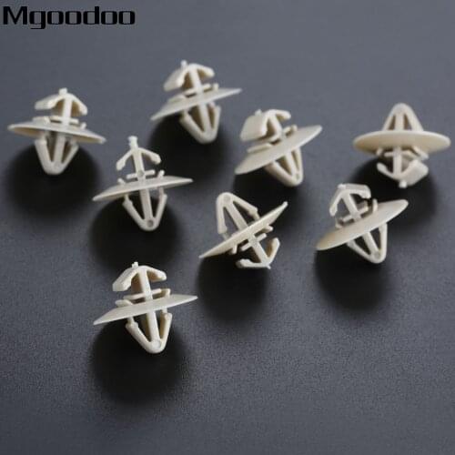 Mgoodoo 50Pcs Clips Side Moulding Lower Protection Door Trim For Renault Trafic Master Kangoo Iveco Nissan Opel Car Fasteners
