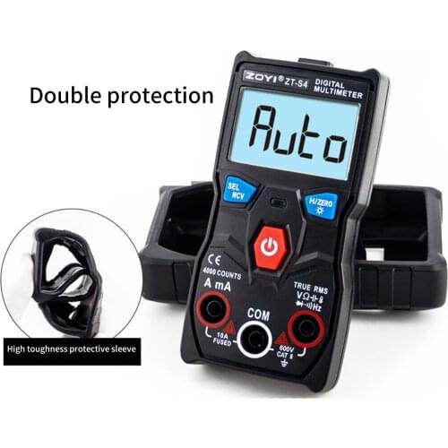ZOYI ZT-S1 Digital Multimeter tester autoranging True rms automotriz Mmultimetro with NCV LCD backlight+Flashlight like RM403B