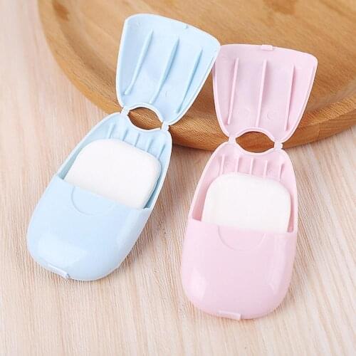 50pcs/Box Paper Cleaning Soaps Portable Hand Wash Soap Papers Scented Slice Washing Hand Bath Travel Scented Foaming Small Soap