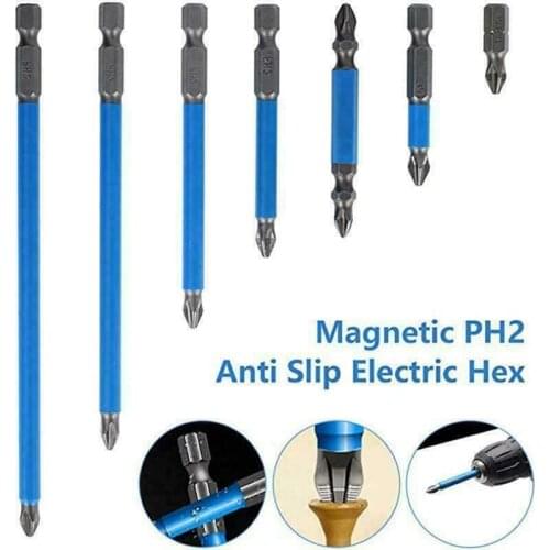 7pcs Alloy Steel Anti-slip Single Head Cross Bit Drill Head Screwdriver Bits Hand Tools Magnetic Screwdriver Drill Bits Set