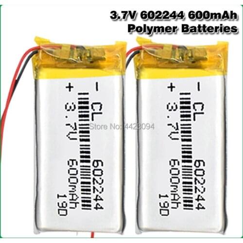 Polymer Battery 600 mAh 3.7 V 602244 MP3 Speakers Li-ion Battery for DVR GPS MP3 MP4 Cell Phone Bluetooth Speaker Electric Toys
