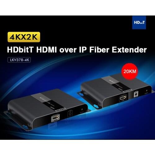 Professional 4K UHD HDMI Extender by optical fiber cable up to 20KM 4K HDbitT HDMI over IP Fiber Extender
