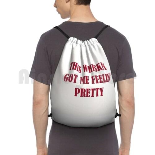 Higher Lyrics Backpack Drawstring Bag Riding Climbing Gym Bag Higher Lyrics Music Whiskey Pretty Top Womens Men Unisex